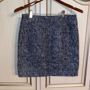 The Limited Tweed Pencil Mini Skirt Women Size 0 Black Gray Lined